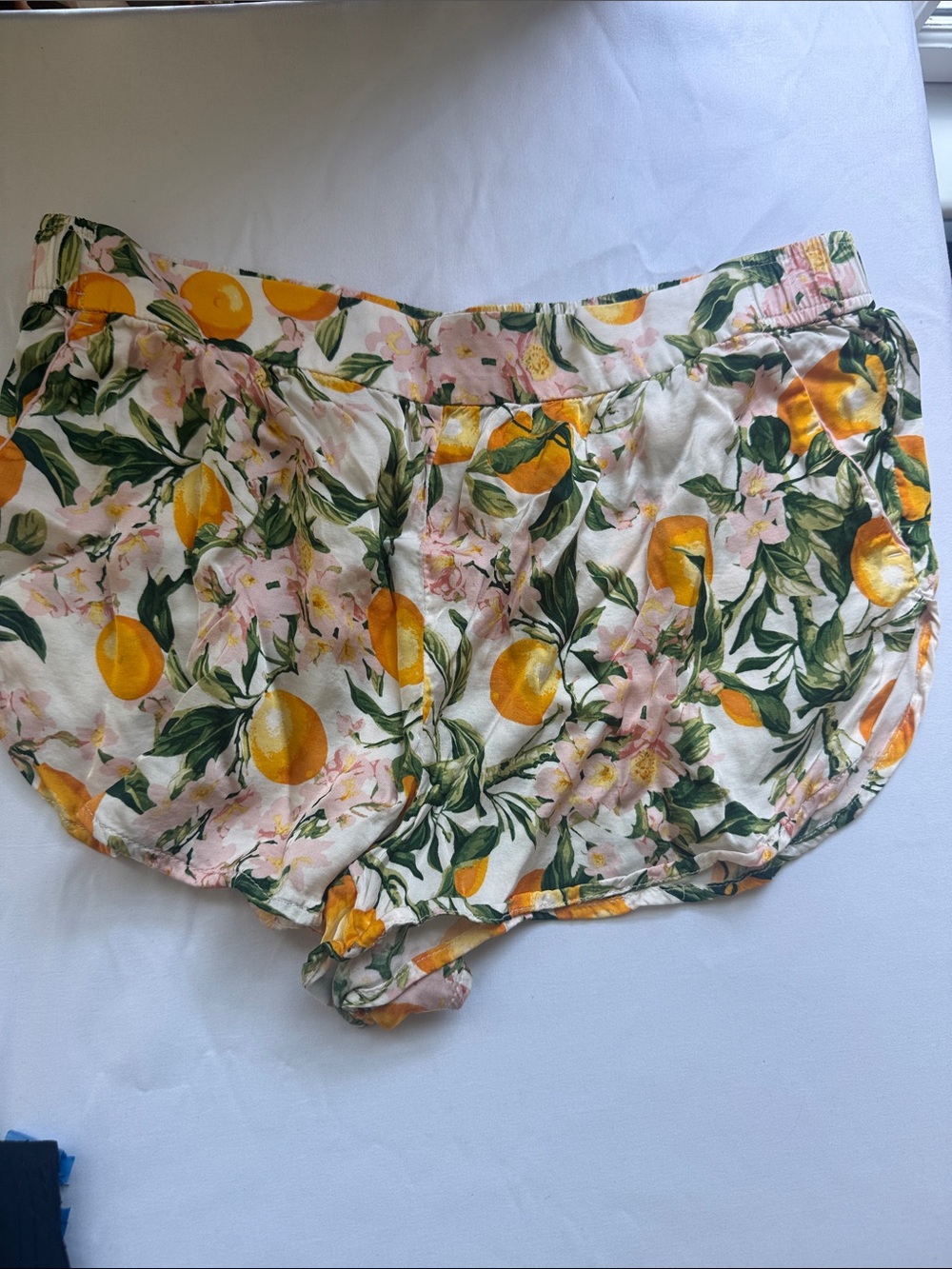 Anthropologie Sleep Shorts with Lemon Print